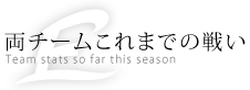 両チームのこれまでの戦い