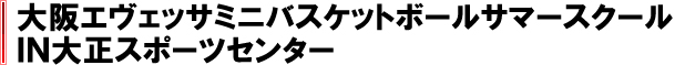 大阪エヴェッサミニバスケットボールサマースクールＩＮ大正スポーツセンター