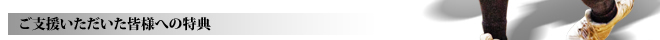 ご支援いただいた皆様への特典